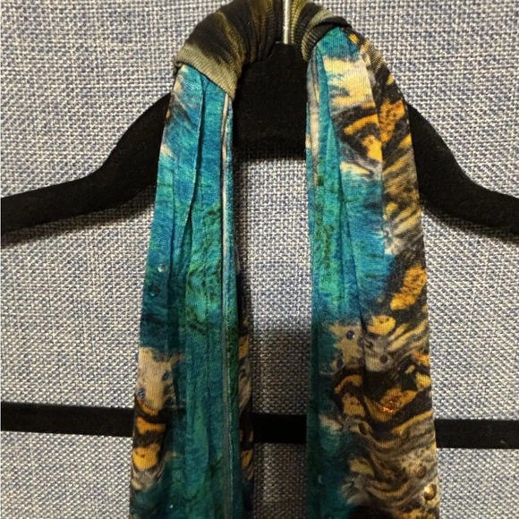 RARE! EUC Camilla Long Halter Dress Leopard Peacock Feather V Neck Studs Crystal - Picture 4 of 8